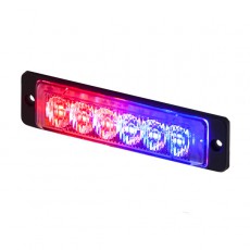 Durite R65 Slimline High Intensity 3 Red & 3 Blue LED Warning Light - 0-441-25