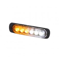 Durite R10 High Intensity 6 Amber & White LED Warning Light (19 Flash Patterns) - 0-441-67