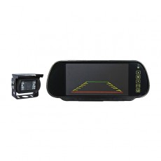 Durite 7" Mirror Monitor Rear Cam Kit (2 camera inputs , inc. 1 x Sony CCD camera) - 0-775-47